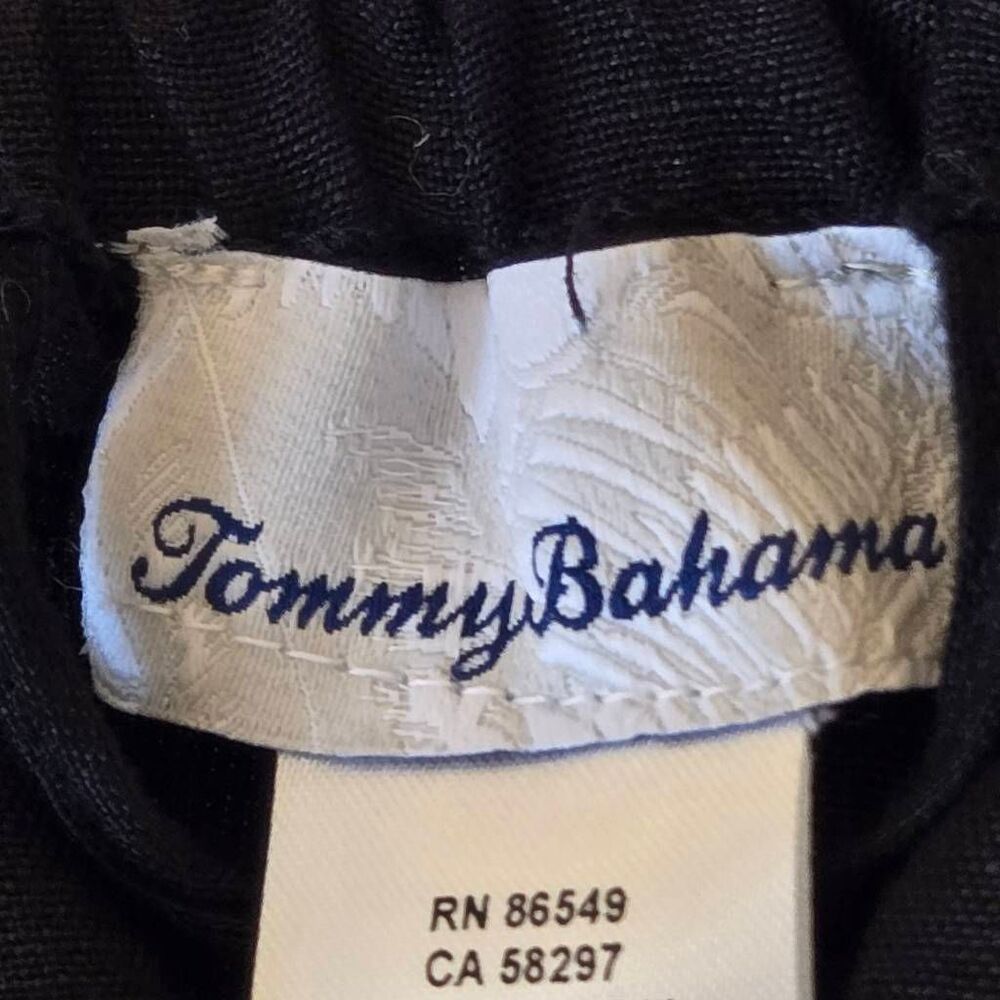 Tommy Bahama Womens Linen Blend St. Lucia Off Shoulder Tiered Dress Black XL - Picture 3 of 11